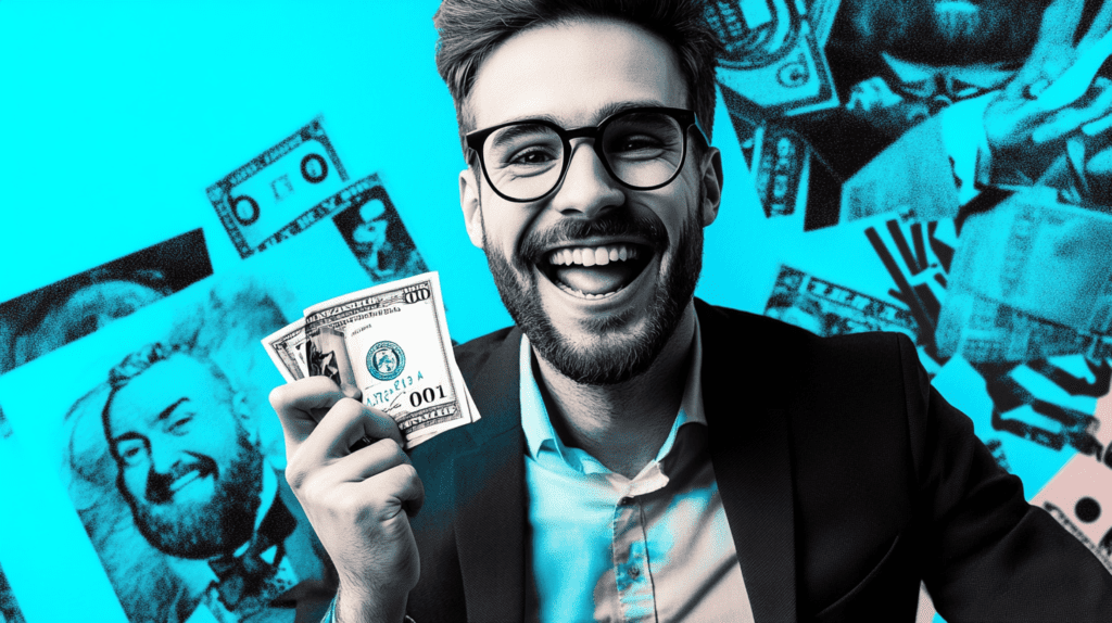 A product owner a woman and a man pointing 5