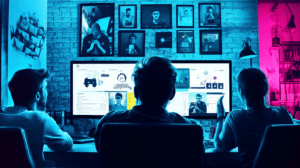 A startup team watching their user dashboard update1