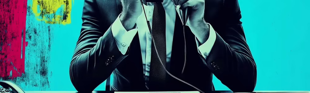 A sales rep closing a deal over the phone